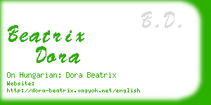 beatrix dora business card